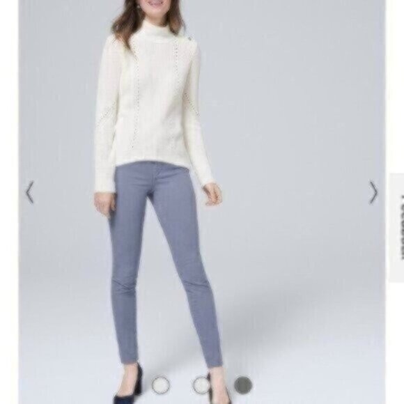 NWT White House Black Market Mid-Rise Skinny Ankle Jeans - Picture 3 of 4